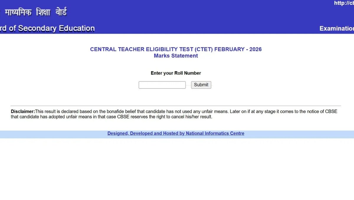 CTET Result 2026 live